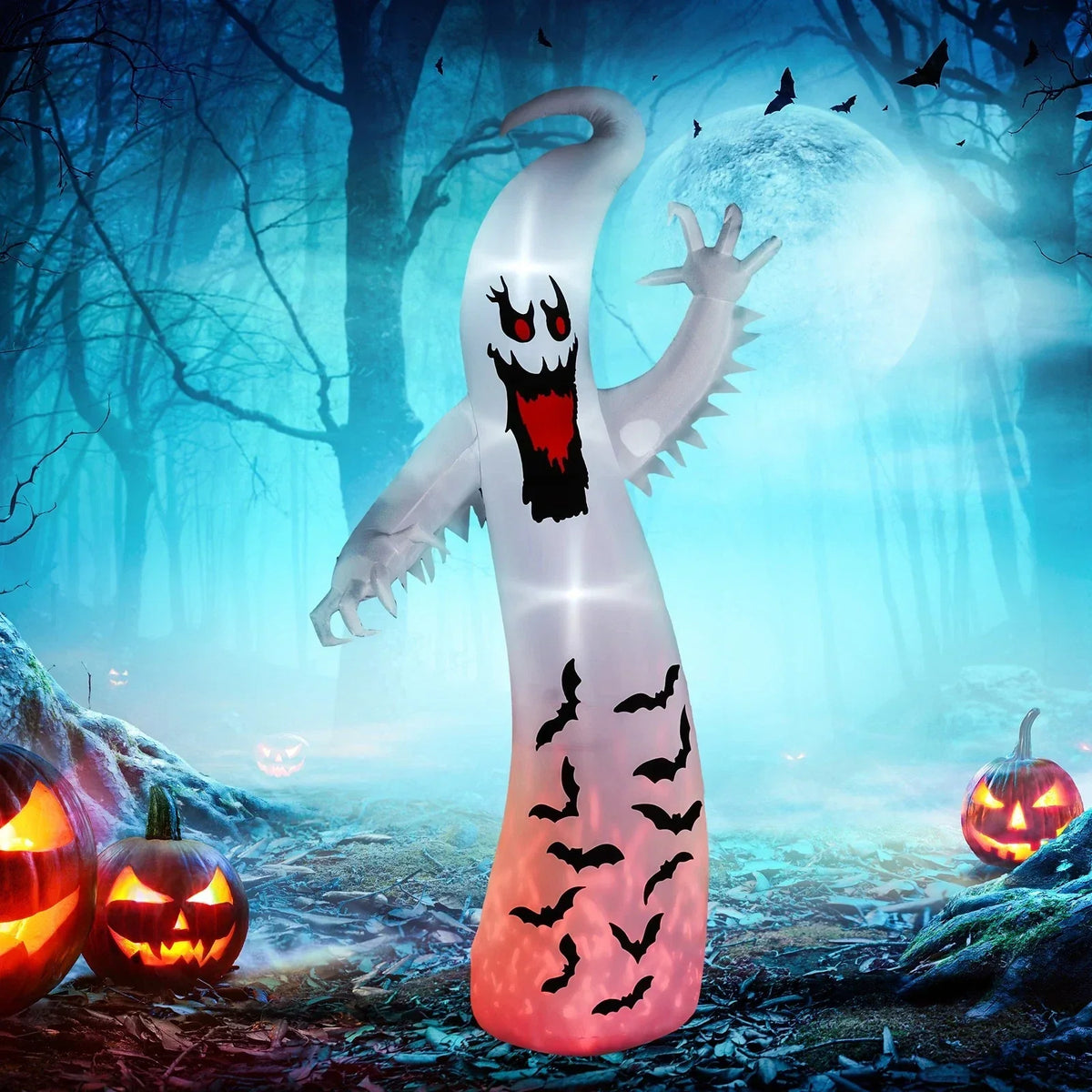 11.8FT Halloween Inflatable Spooky Ghost, Blow Up Outdoor Decoration for Garden — alternate product view 2