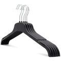Strong Plastic Coat Clothes Hangers for Tops, Shirts, Dresses — on a clean white background