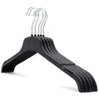 Strong Plastic Coat Clothes Hangers for Tops, Shirts, Dresses — on a clean white background