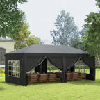 3x6m Popup Garden Heavy Duty Gazebo Marquee Party Tent Canopy with 6 Side Walls — alternate product view 3