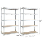 5 Tiers Shelving Units Warehouse Racking Shelf Steel Garage Unit 180x100x40CM — alternate product view 5