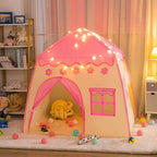 Kid Tent with Lights - Kids Play Tents Tents Pink Girls Toy House Gift — alternate product view 2