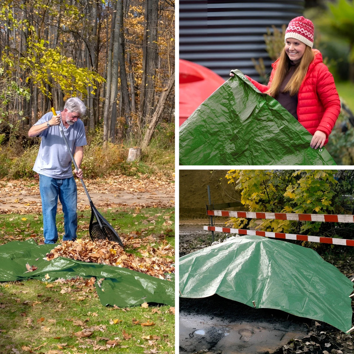 6x10m green Tarpaulin Regular And Heavy Duty Waterproof Cover Tarp — main product view