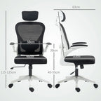 Ergonomic Mesh Office Chair with Headrest, Lumbar Support, Black — alternate product view 2
