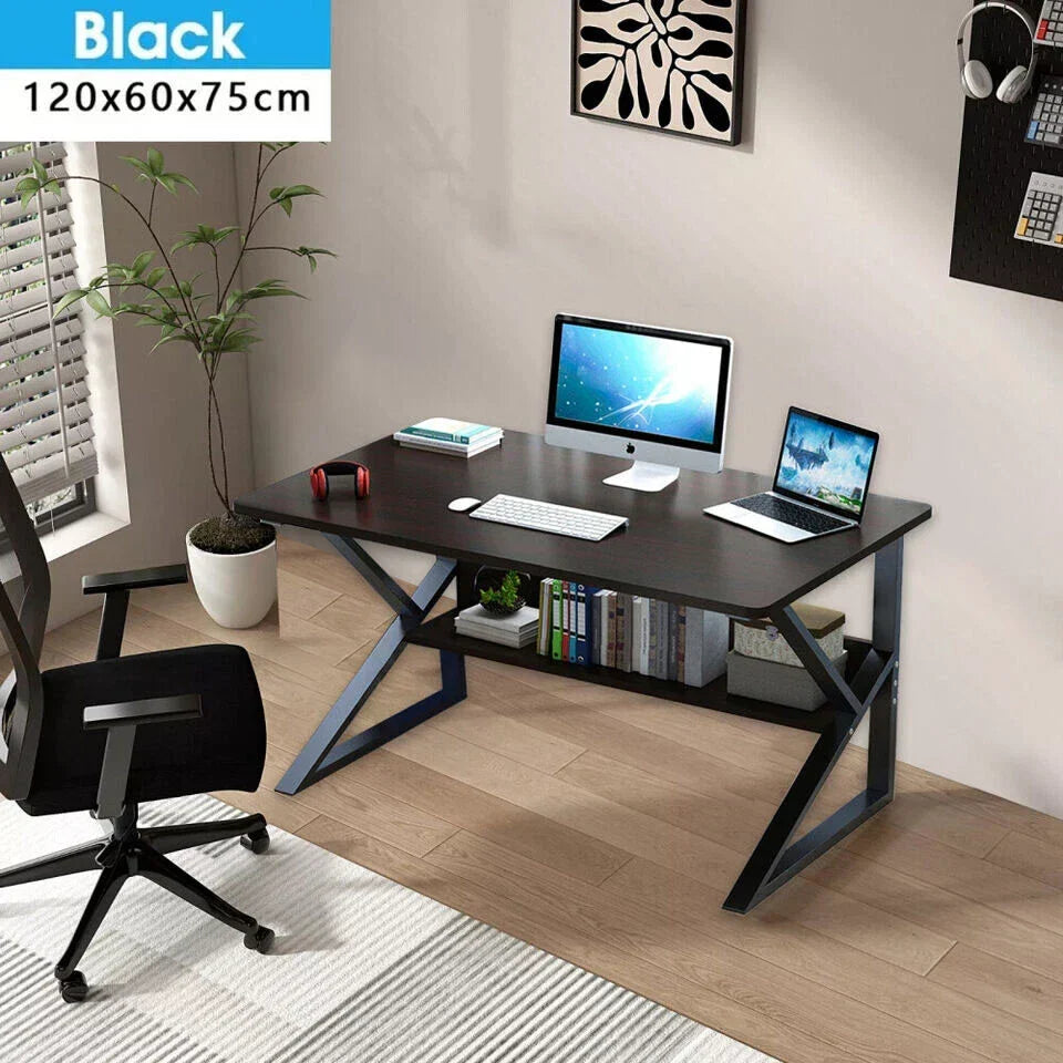 Computer Desk Laptop Pc Study Table Office Desk Home Furniture Workstation Shelf — alternate product view 5