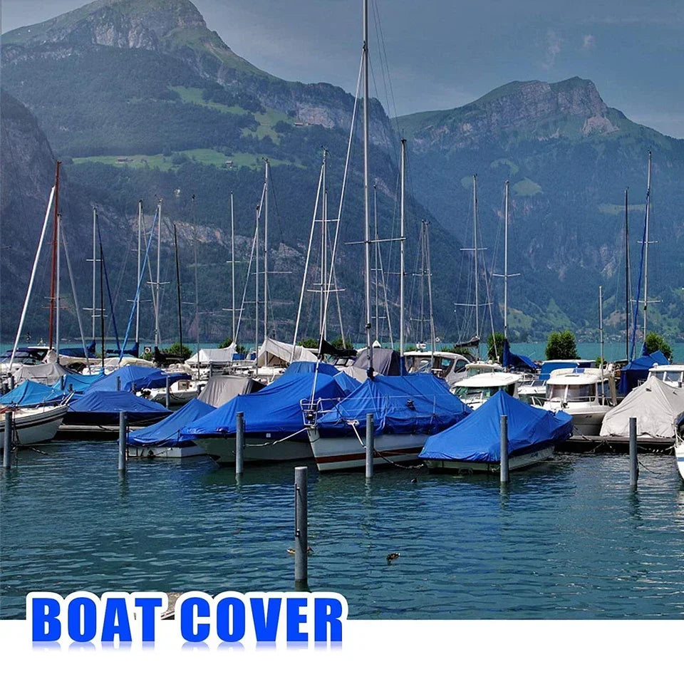 10m x 10m Heavy Duty Waterproof Tarpaulin with Eyelets Cover Ground Sheet — alternate product view 3