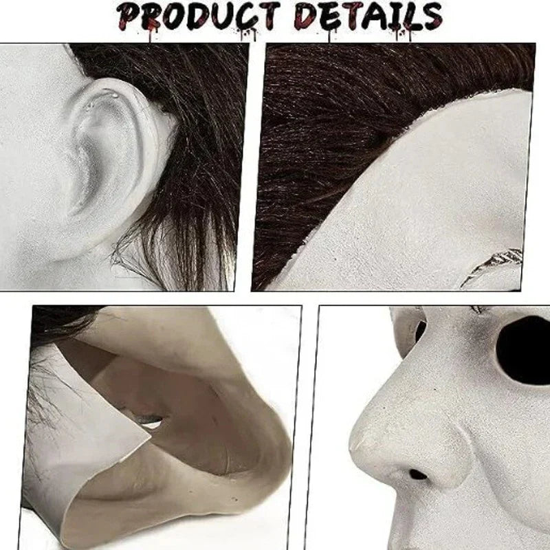 Halloween Cosplay Costume Michael Myers Mask Latex Full Head Killer Scary Prop — alternate product view 6