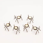 6x Christmas Reindeer Tea Light Candle Holders & Tealights Xmas Home Decor Gift — on a clean white background