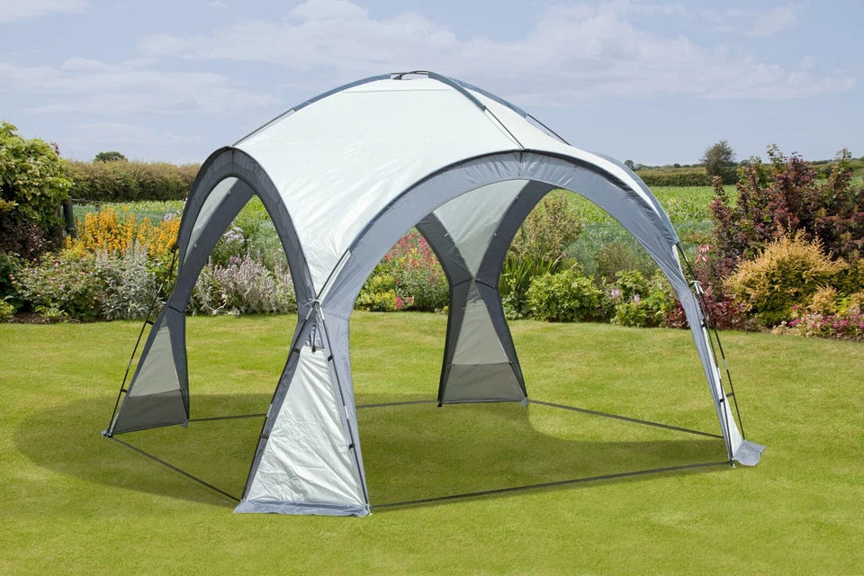3.5x3.5m Garden Gazebo Dome Shelter Party Tent 4 Mesh Walls 2 Sun Shade Walls — alternate product view 3