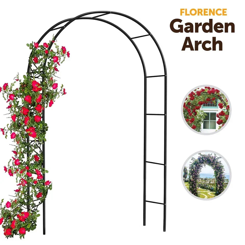 Large 2.4m Heavy Duty Metal Garden Arch Strong Rose Climbing Plants Support — alternate product view 5