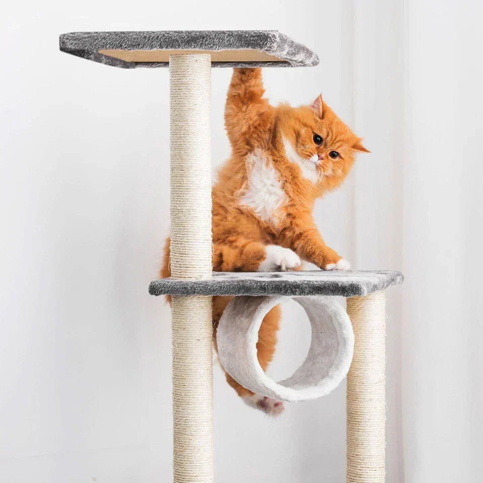 Cat Tree Scratching Tower House Activity Center Post Climbing Hammock — alternate product view 4