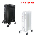 Oil Filled Radiator Portable Electric Heater Thermostat 6 7 9 11 Fin White Black — alternate product view 8