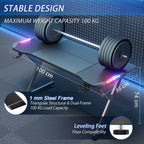 Gaming Desk LED RGB Computer Table Workstation w/ Cup Holder & Headphone Hook — alternate product view 6