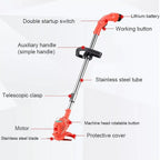 3-in-1 Cordless Strimmer Grass Trimmer Cutter Garden Lawn Edger + 2x 12V Battery — on a clean white background