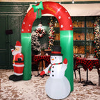 2.4M Christmas Arch Inflatable with Santa & Snowman & LED Lights Outdoor Decor — alternate product view 3