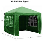 3x3m Gazebo With Sides Garden Marquee PE Awning Beach Tent — on a clean white background
