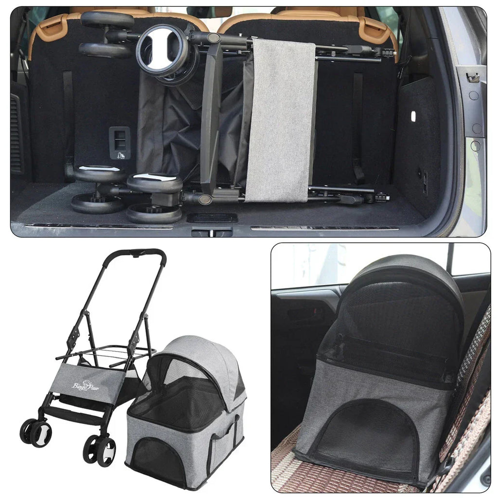 XXL Pet Stroller Pram Dog Carrier Trailer Stroller Travel Walk Carrier Load 30kg — alternate product view 11