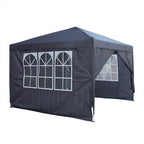 2.5x2.5m Pop Up Gazebo Marquee Outdoor Garden Party Tent Canopy with 4 Sides — Grey — product view