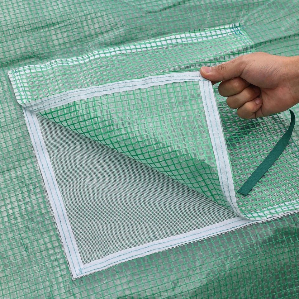 Walk-in Greenhouse Galvanised Frame Polly Tunnel Patio Garden Outdoor Polytunnel — alternate product view 13