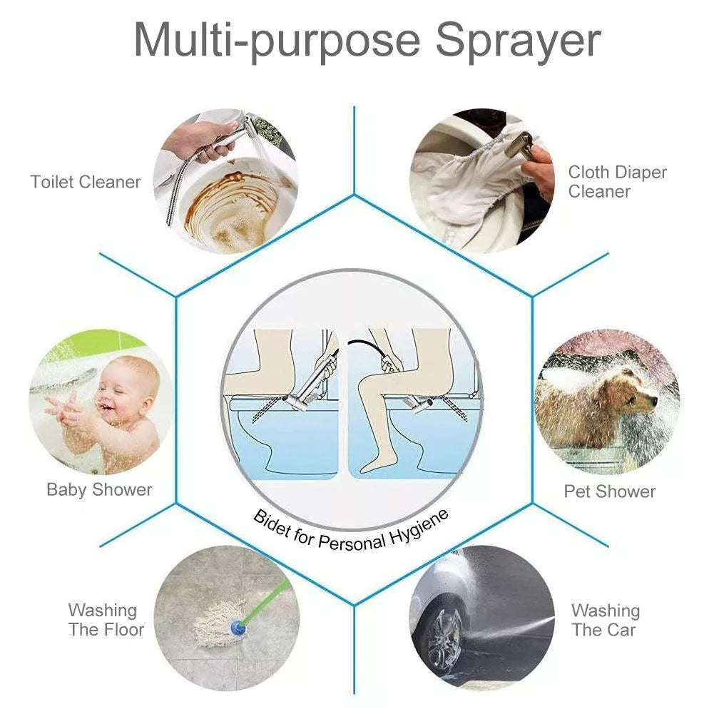 Thermostatic Mixer Valve Toilet Shower Head Bidet Spray Muslim Shower Shattaf UK — alternate product view 7