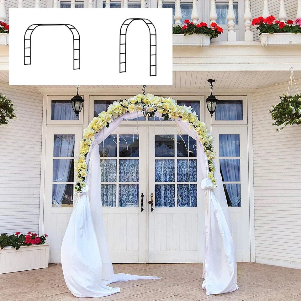 Large 2.4m Heavy Duty Metal Garden Arch Strong Rose Climbing Plants Support — alternate product view 4