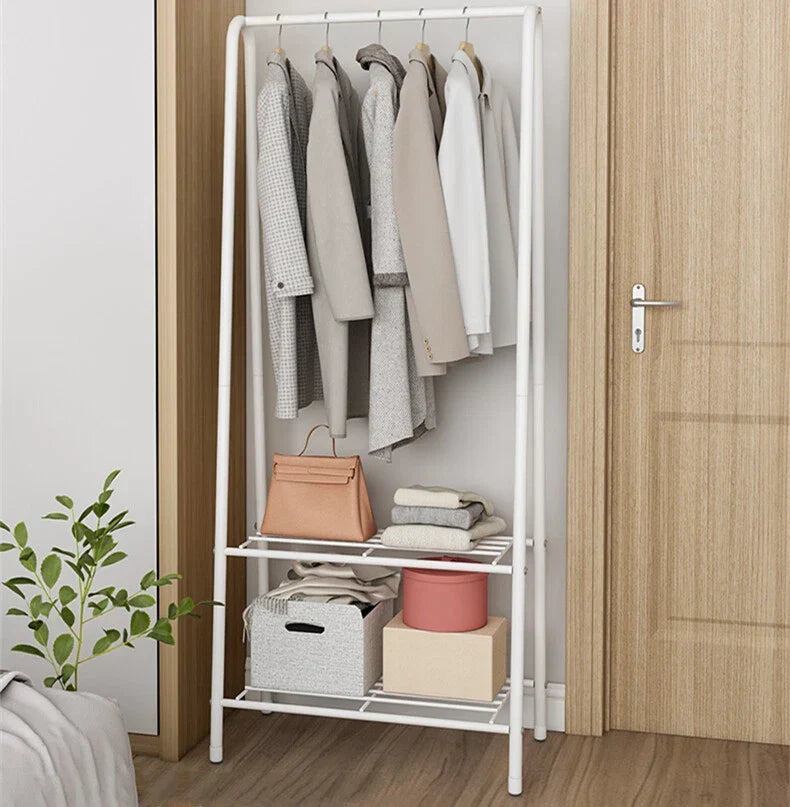 Metal Clothes Rail Hanging Rack Garment Display Stand Storage Shelf — alternate product view 4