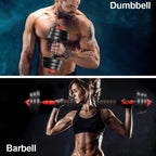 30kg Dumbbells Barbell Set with Connecting Rod — alternate product view 5