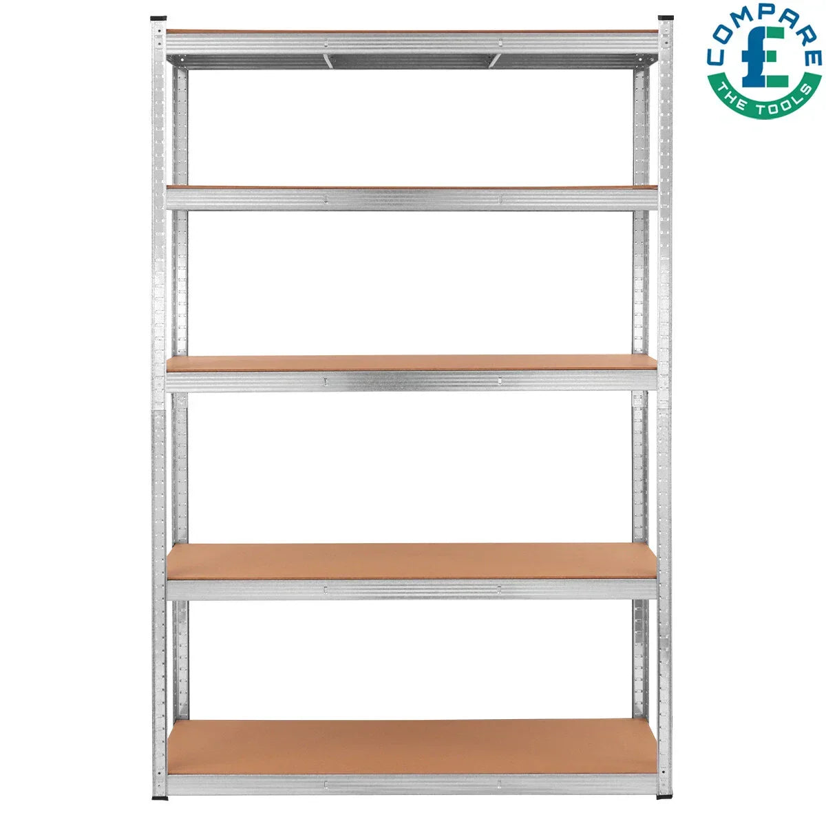 Boltless 5 Tier Racking Heavy Duty Garage Shelving Units 180x120x40 — alternate product view 3