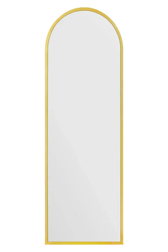 The Arcus New Extra Large Gold Framed Arched Mirror - 71" X 24" 180 x 60cm — alternate product view 3