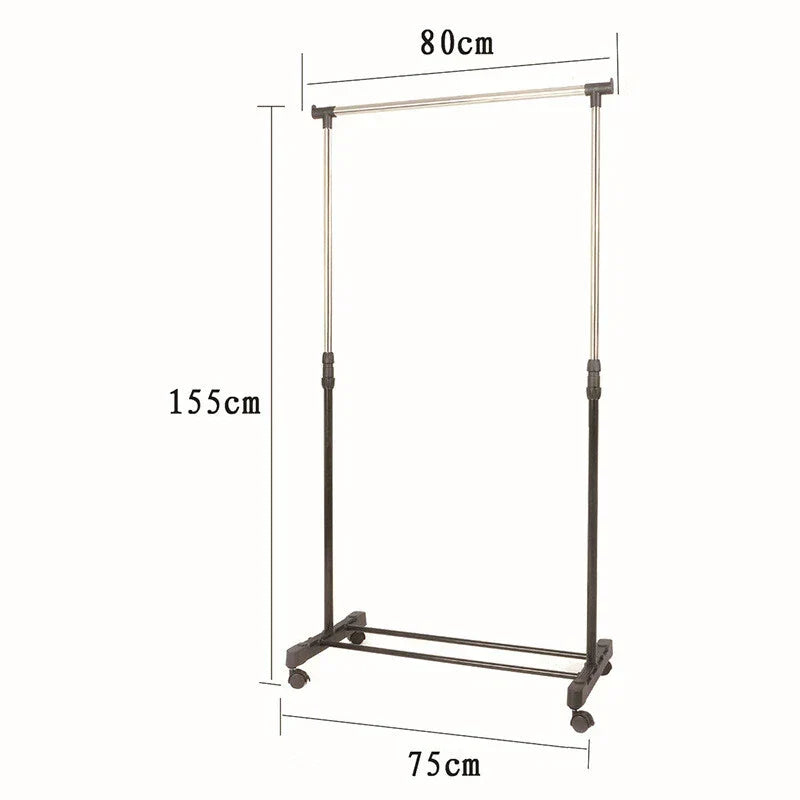 Metal Clothes Rail Storage Garment Shelf Hanging Display Stand Rack — alternate product view 7