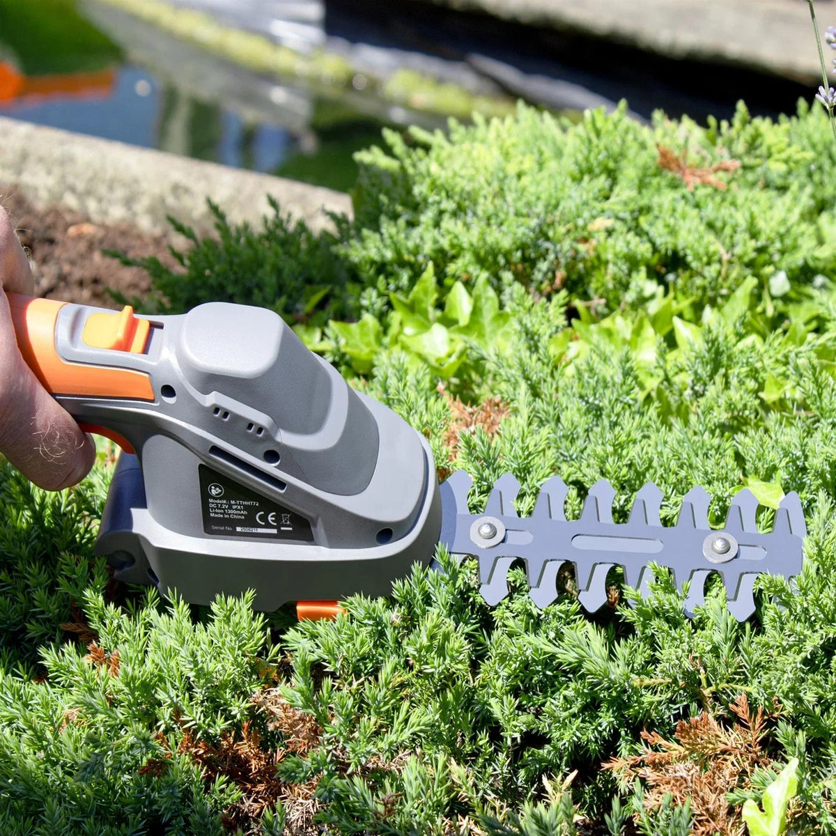 Electric Hedge Trimmer Cordless 2 in 1 7.2V Handheld Multi Tool Bush Cutter — alternate product view 2