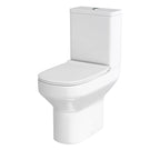 Nes Home Modern Comfort Height Close Coupled Toilet & Cistern & Soft Close Seat — on a clean white background