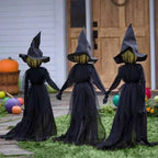 LightUp Witches Screaming Halloween Party Outdoor Decor — 3PCS — product view