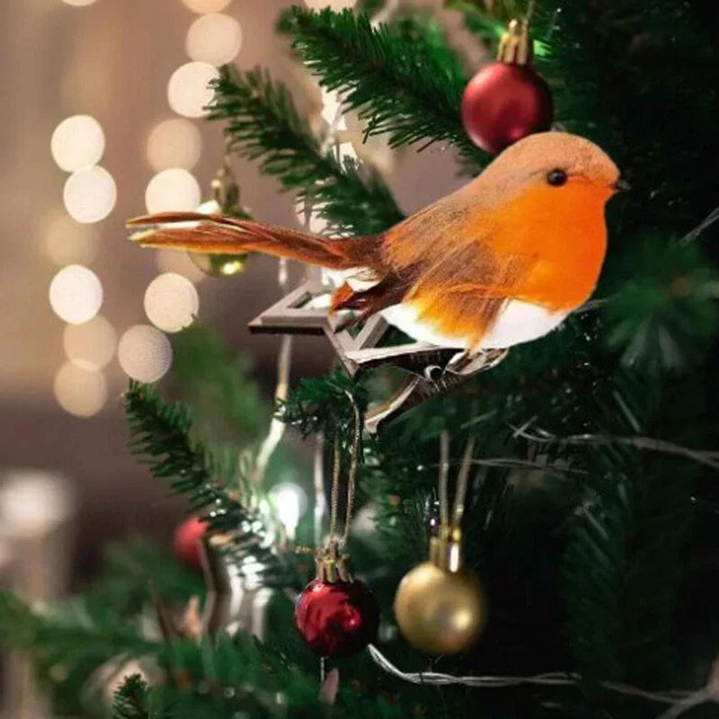 6/12x Clip On Christmas Robins Cute Festive Xmas Tree Bird Decoration Ornament — alternate product view 2