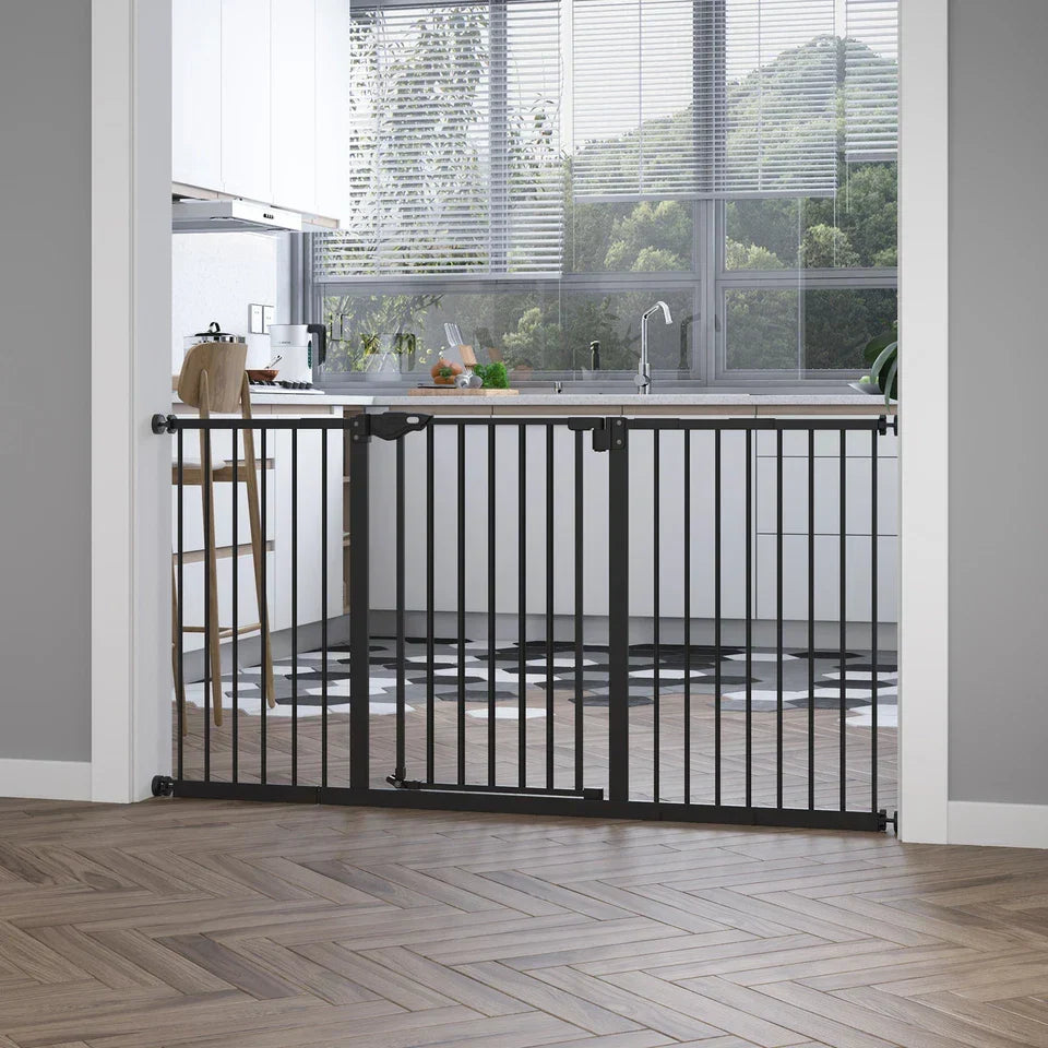 BabyDan Black Extra Wide Self Closing Kids Pressure Fit Stair Safety Gate — alternate product view 2