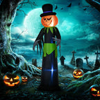 8FT Tall Halloween Inflatable Pumpkin Ghost in A Hat — alternate product view 2