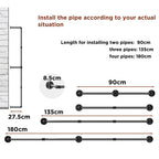 6ft Heavy Duty Clothes Rail Pipe Garment Rack Wall Mounted Hanging Clothing Pole — alternate product view 9