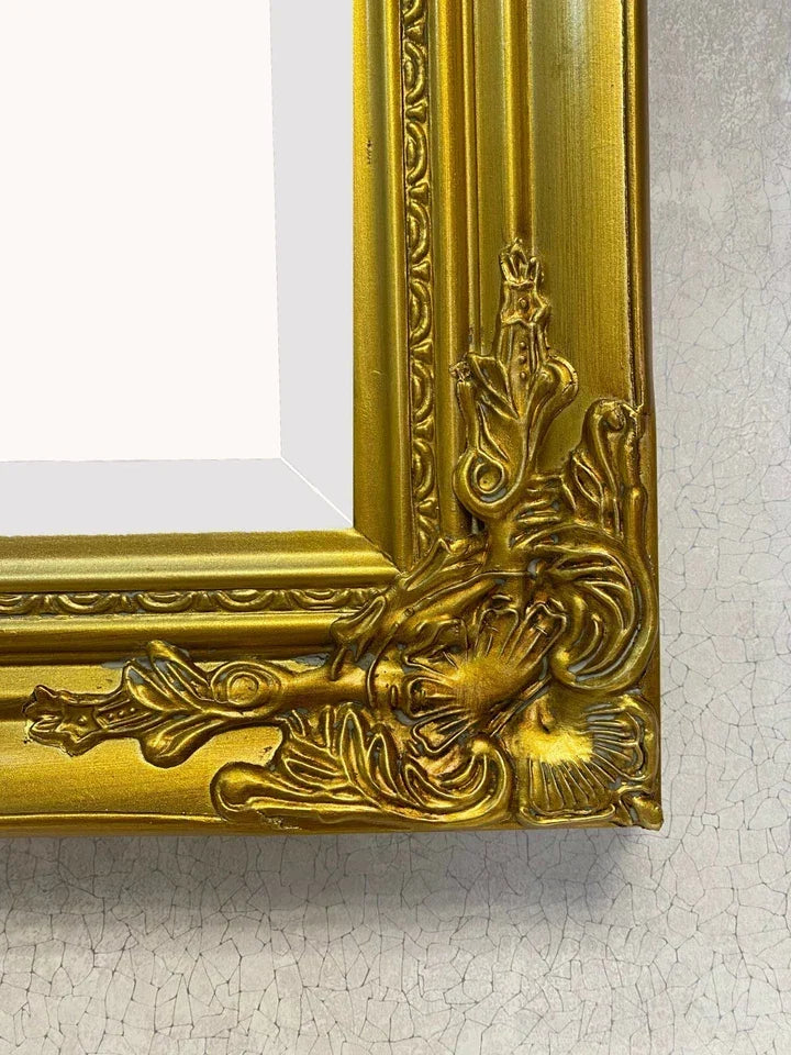 Antique Gold Ornate Wall Mirror with Stunning Hardwood Frame, Size 53 x 43cm — alternate product view 4
