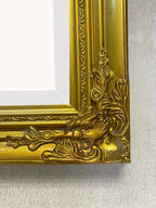 Antique Gold Ornate Wall Mirror with Stunning Hardwood Frame, Size 53 x 43cm — alternate product view 4