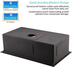 Single Bowl Workstation Sink Black Stainless Steel 50x45cm — alternate product view 4