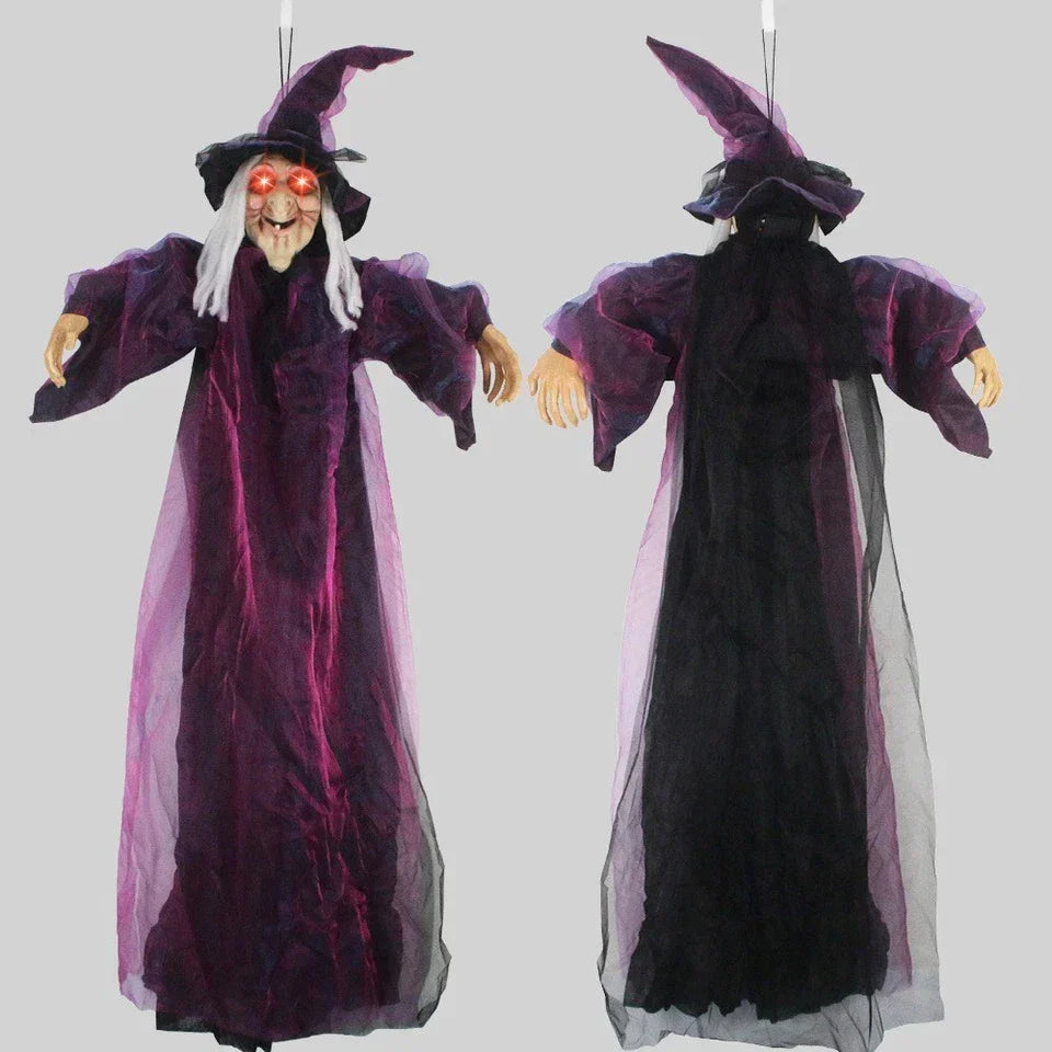 Halloween Life Size Talking Witch Animated Spooky Animatronic Witch Scary Decor — alternate product view 8