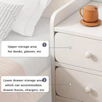 Bedside Table White Drawer Cabinet — alternate product view 5