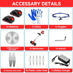 21V Cordless Electric Strimmer Grass Trimmer Weeder Garden Edger 2 Battery Wheel — alternate product view 8