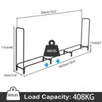 Outdoor Firewood Log Pile Rack Heavy Duty Wood Storage Organiser Holder Stand — alternate product view 5