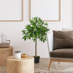 Pair Of 90cm/3FT Artificial Bay Laurel Topiary Trees w/Pot Fake Plant — alternate product view 8