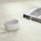 Cream Color Fluffy Large Rugs Anti-Slip Super Soft Carpet Mat Floor Living Room Bedroom Rug — alternate product view 2