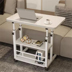 Adjustable Height Small PC Computer Desk Mobile Overbed Table Laptop Stand Shelf — main product view