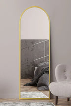 The Arcus New Extra Large Gold Framed Arched Mirror - 71" X 24" 180 x 60cm — alternate product view 2