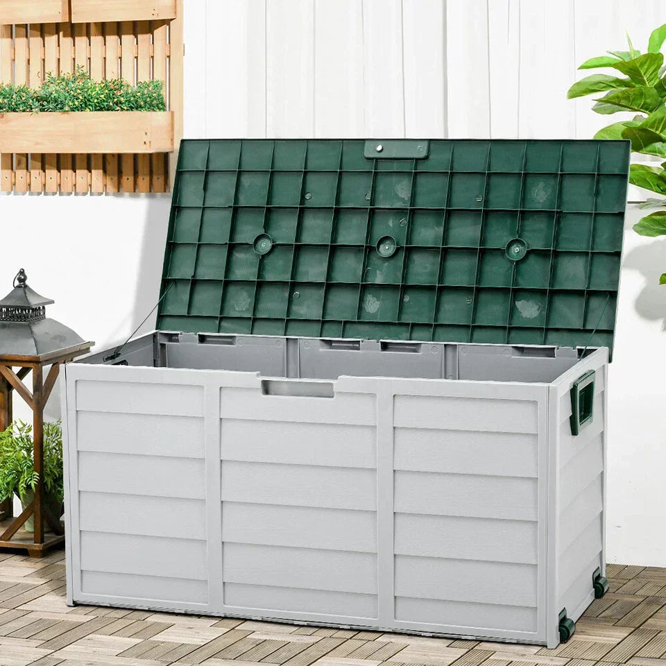 Large Plastic Garden Storage Box Outdoor Waterproof Deck Container — alternate product view 9
