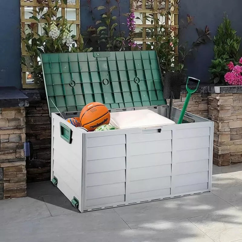 Large Plastic Garden Storage Box Outdoor Waterproof Deck Container — alternate product view 8